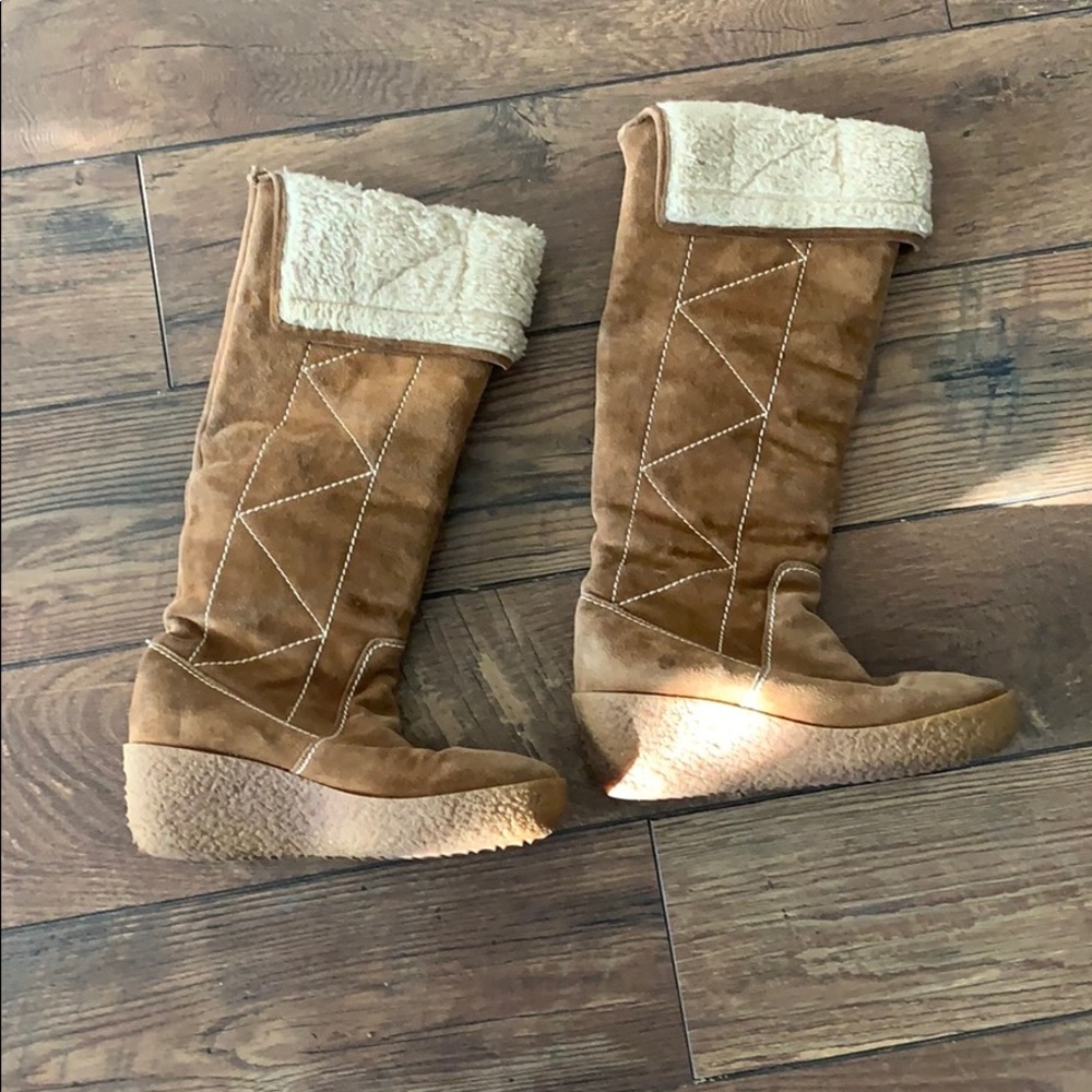 Suede Shearling boots size 8